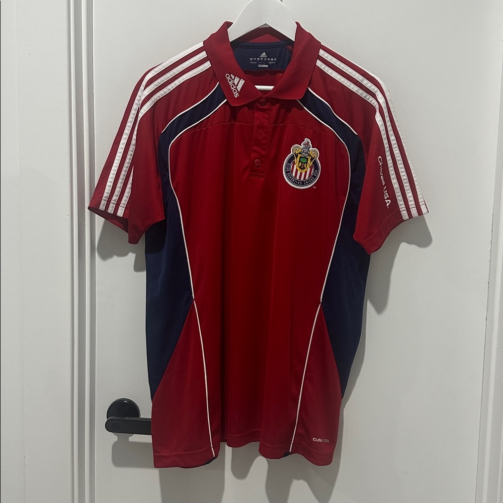ADIDAS CHIVAS USA SHORT SLEEVE SOCCER POLO SHIRT